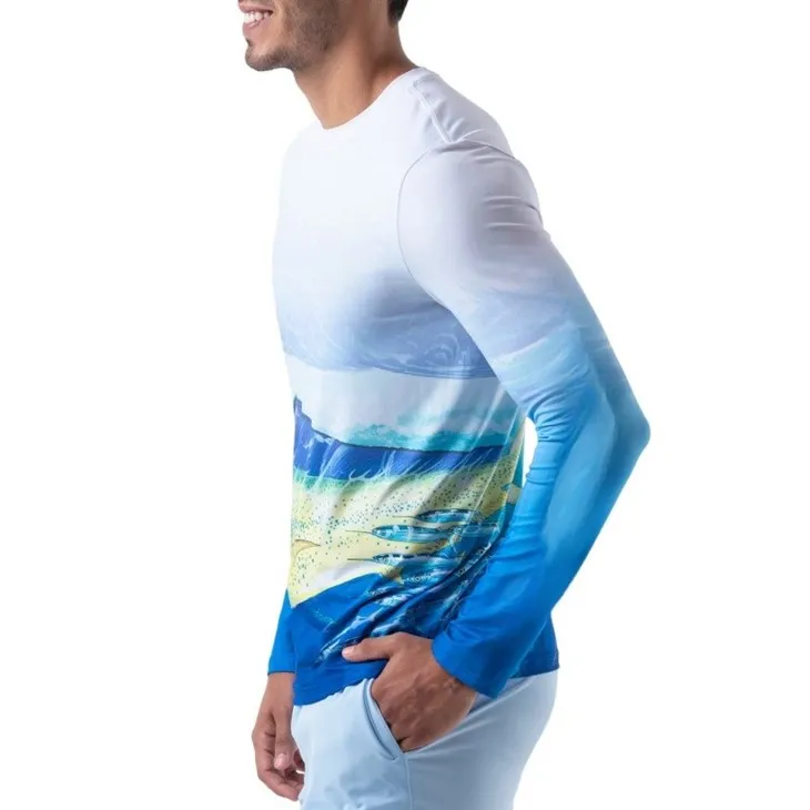 Custom Supplier Outdoor Hiking Uv Protection Anti-bacterial Moisture Wicking Long Sleeve Hooded Fishing Shirt