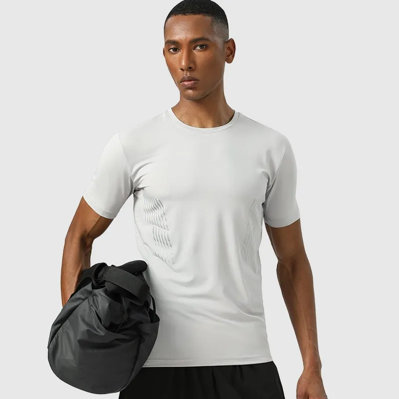 Tricou pentru bărbați Slim Fit Outdoor Sports Reflectiv Dungile