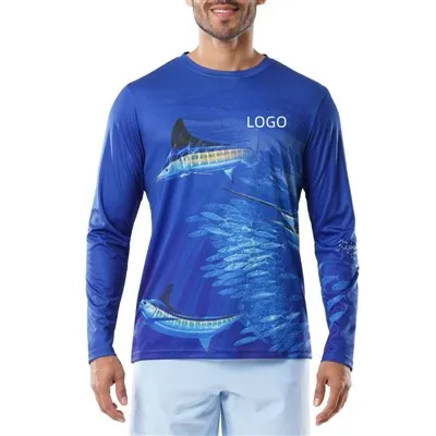 Furnizor personalizat Cămașă de pescuit cu mânecă lungă, cu mânecă lungă, anti-UV, respirabilă, pentru camping